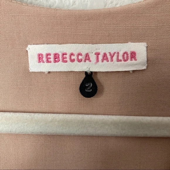 Rebecca Taylor Laser Cut Scalloped Feminine Flattering Dress - Picture 5 of 10